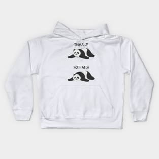 Inhale Exhale Panda Kids Hoodie